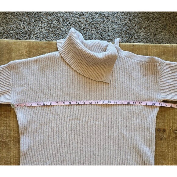 All Saints sura tie neck jumper wool blend sweater light pink women's size XS - Picture 7 of 11